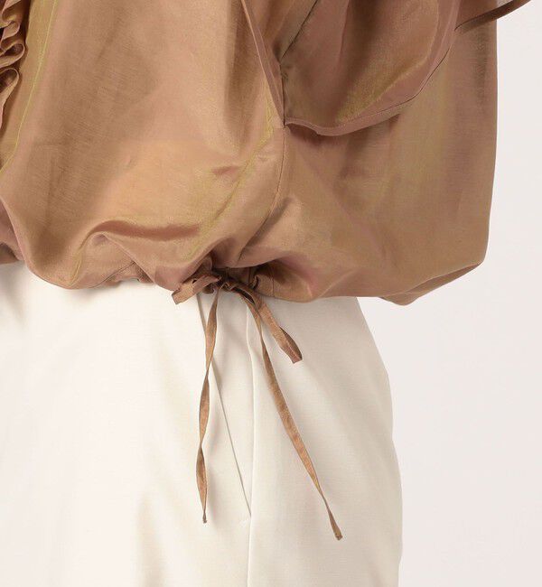 TOMORROWLAND collection「コットンシルクシャンブレー ラッフルブラウス」|シャツ・ブラウス|