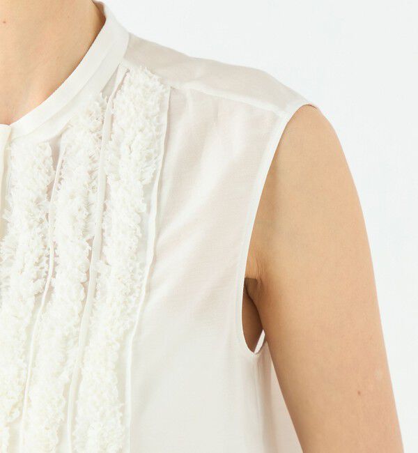 TOMORROWLAND collection「コットンシルクソフトローン ノースリーブブラウス」|シャツ・ブラウス|