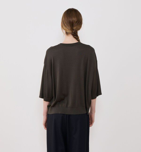 GALERIE VIE「シルク ハーフスリーブプルオーバー」|ニット・セーター|