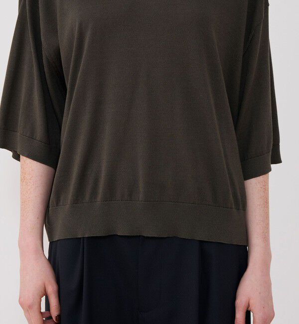 GALERIE VIE「シルク ハーフスリーブプルオーバー」|ニット・セーター|