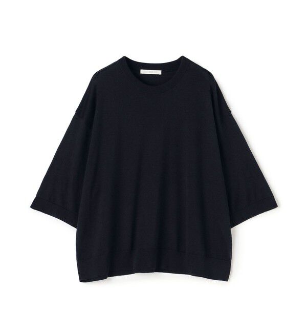 GALERIE VIE「シルク ハーフスリーブプルオーバー」|ニット・セーター|69 ネイビー