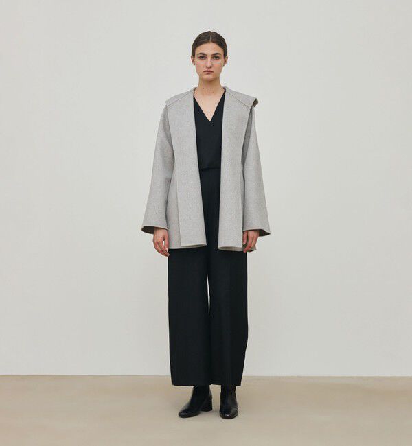 DES PRES「ダブルフェイスメルトンビーバー フーディーミディコート」|その他|