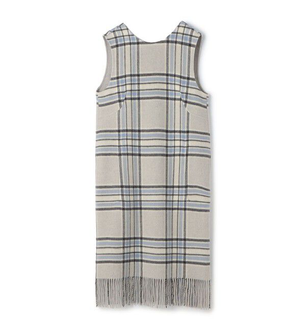 GALERIE VIE「リバーブランケット バックボタンワンピース」|ジャンパースカート|64 ブルー系