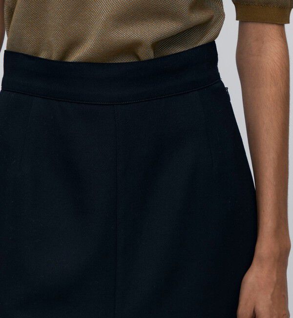 BACCA「ウールギャバジン フレアミディスカート」|フレア|