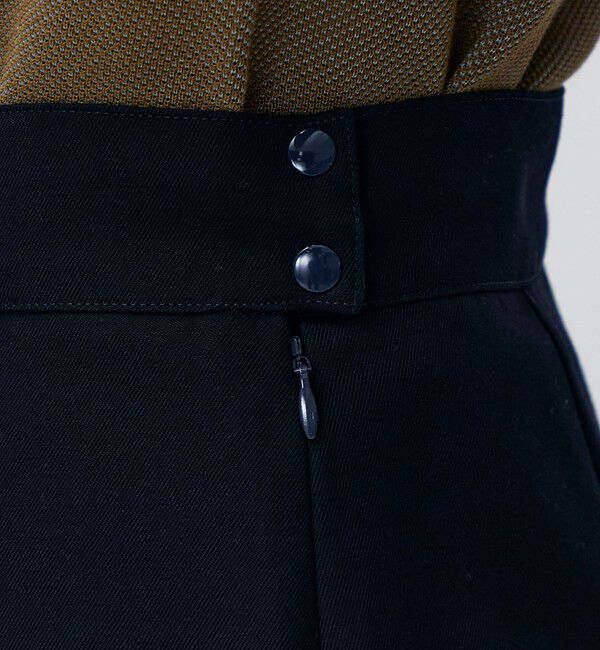 BACCA「ウールギャバジン フレアミディスカート」|フレア|