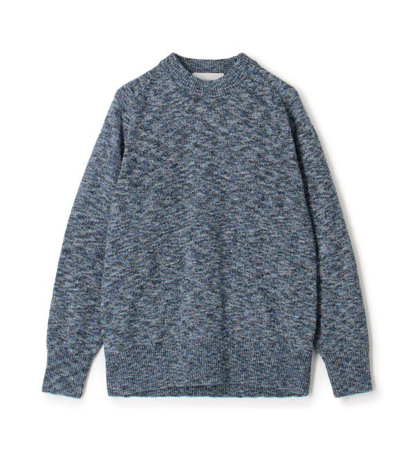 TOMORROWLAND MENS「TOMORROWLAND tricot コットンナイロンメランジニット クルーネックプルオーバー」|ニット・セーター|67 ブルー系
