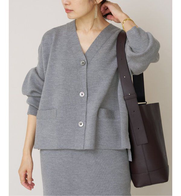 IENA「スーパーファインスムース ショートカーディガン」|カーディガン|