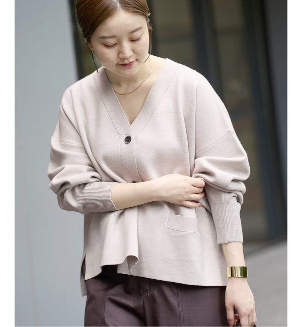 IENA「スーパーファインスムース ショートカーディガン」|カーディガン|