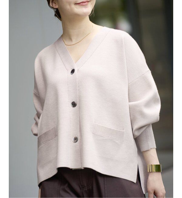 IENA「スーパーファインスムース ショートカーディガン」|カーディガン|