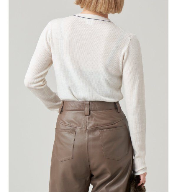 IENA LA BOUCLE「IENA LA BOUCLE 強撚ウールクルーネックプルオーバー」|ニット・セーター|