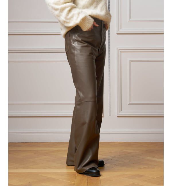 IENA LA BOUCLE「IENA LA BOUCLE ナッパレザーストレートパンツ」|その他|