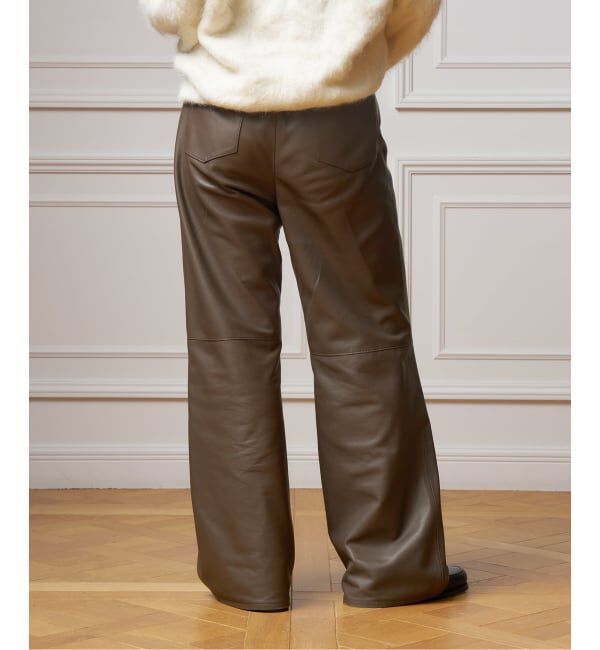 IENA LA BOUCLE「IENA LA BOUCLE ナッパレザーストレートパンツ」|その他|