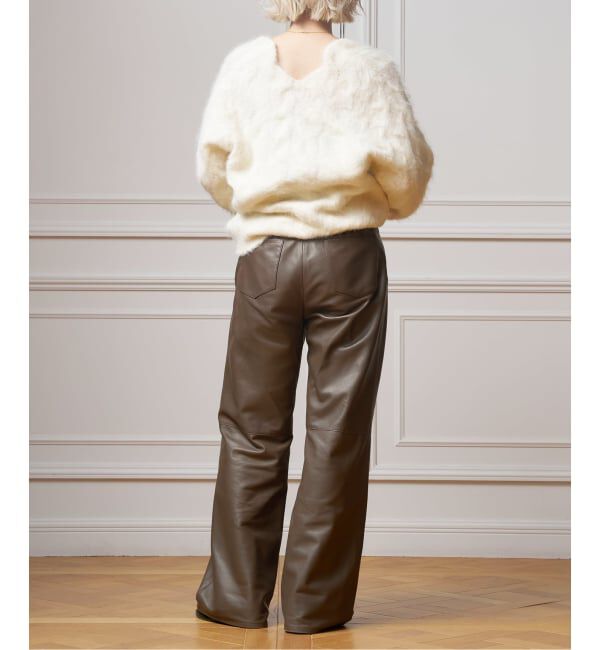 IENA LA BOUCLE「IENA LA BOUCLE ナッパレザーストレートパンツ」|その他|