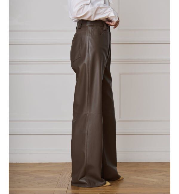 IENA LA BOUCLE「IENA LA BOUCLE ナッパレザーストレートパンツ」|その他|