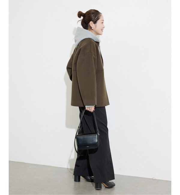 JOURNAL STANDARD「スーパー140ビーバーノーカラーショートコート」|ノーカラーコート|