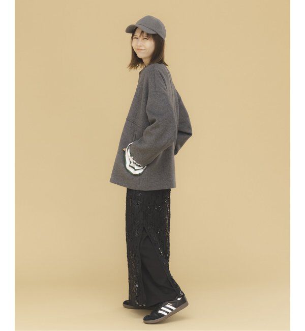 JOURNAL STANDARD「《追加》スーパー140ビーバーノーカラーショートコート」|ノーカラーコート|