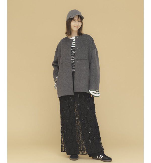 JOURNAL STANDARD「《追加》スーパー140ビーバーノーカラーショートコート」|ノーカラーコート|