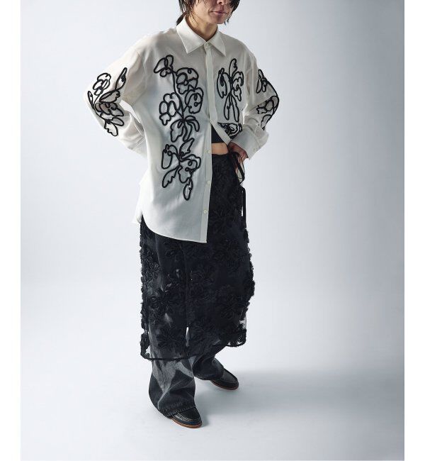 JOURNAL STANDARD「《追加》【TOLIGHT&times;JOURNALSTANDARD】 フラワーモチーフラップスカート」|スカート|