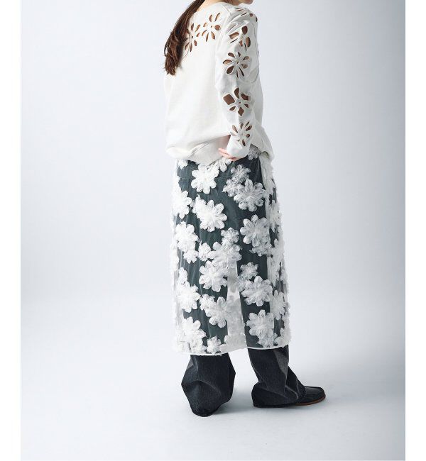 JOURNAL STANDARD「《追加》【TOLIGHT&times;JOURNALSTANDARD】 フラワーモチーフラップスカート」|スカート|