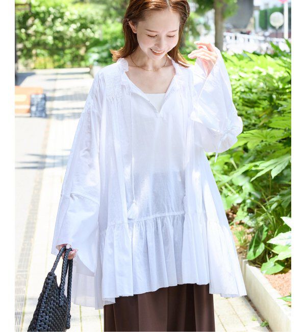 JOURNAL STANDARD「ピンタックフリルブラウス」|シャツ・ブラウス|ホワイト