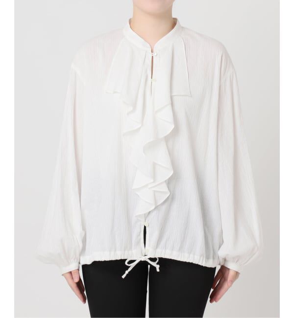 JOURNAL STANDARD「ボイルストライプフリルブラウス」|シャツ・ブラウス|