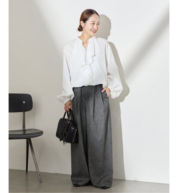 JOURNAL STANDARD「ボイルストライプフリルブラウス」|シャツ・ブラウス|