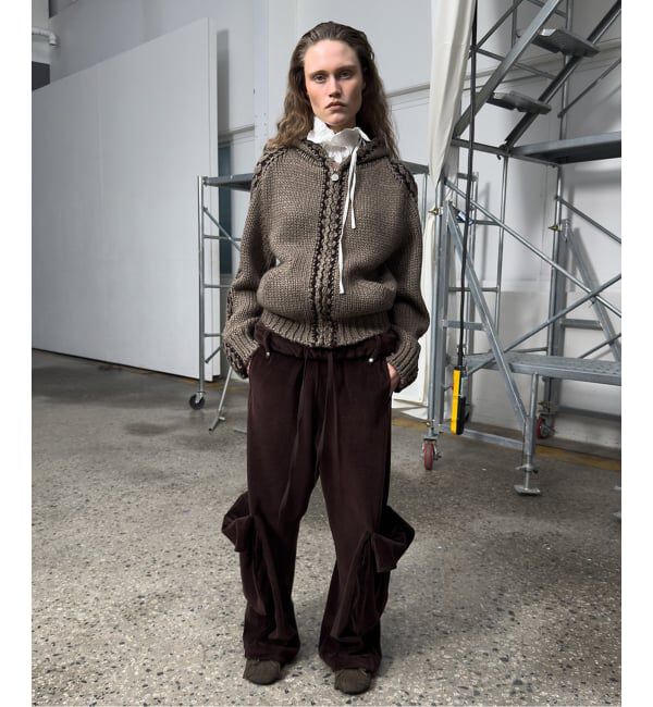 Oriens JOURNAL STANDARD「【OPEN YY / オープンワイワイ】ROLLED WAIST VELOUR CARGO PANTS YY253PT013」|その他|ブラウン