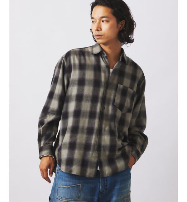 JOURNAL STANDARD relume「フランネル オンブレ チェック シャツ」|シャツ・ブラウス|グレー