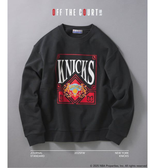 JOURNAL STANDARD「Off The Court by NBA / オフ・ザ・コート バイ NBA 別注 プリント スウェット」|スウェット・ジャージ|ブラック A