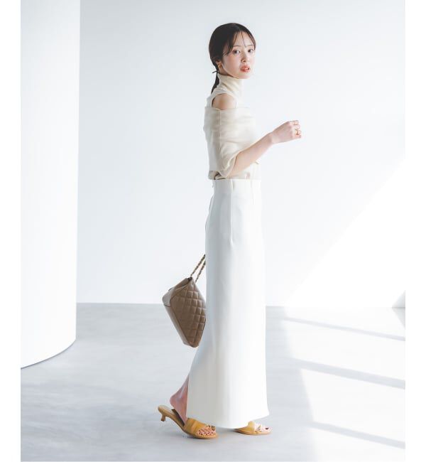 NOBLE「《追加》【洗える】コンフォートジャージーライクタイトスカート 4」|スカート|