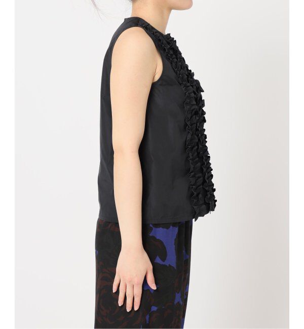 HARDY NOIR「タフタフリルノースリーブブラウス」|シャツ・ブラウス|