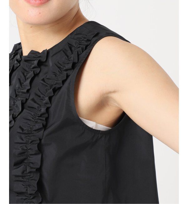 HARDY NOIR「タフタフリルノースリーブブラウス」|シャツ・ブラウス|
