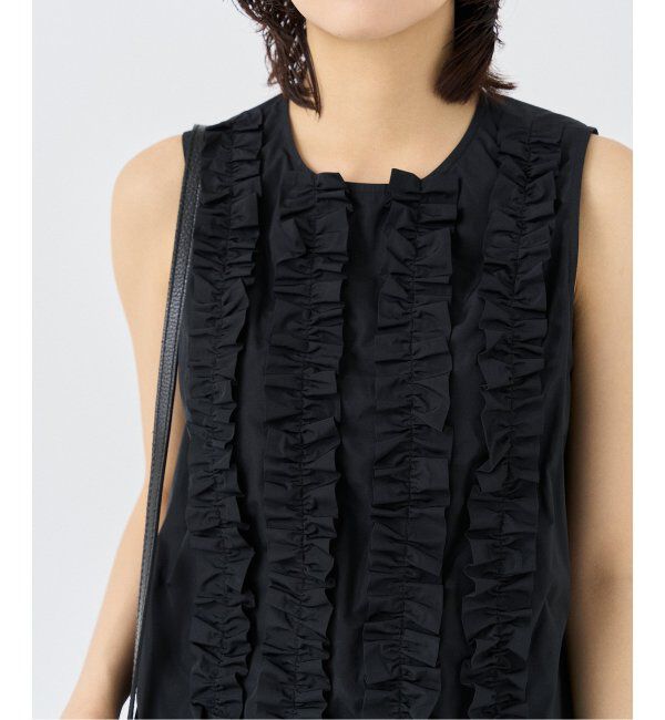 HARDY NOIR「タフタフリルノースリーブブラウス」|シャツ・ブラウス|