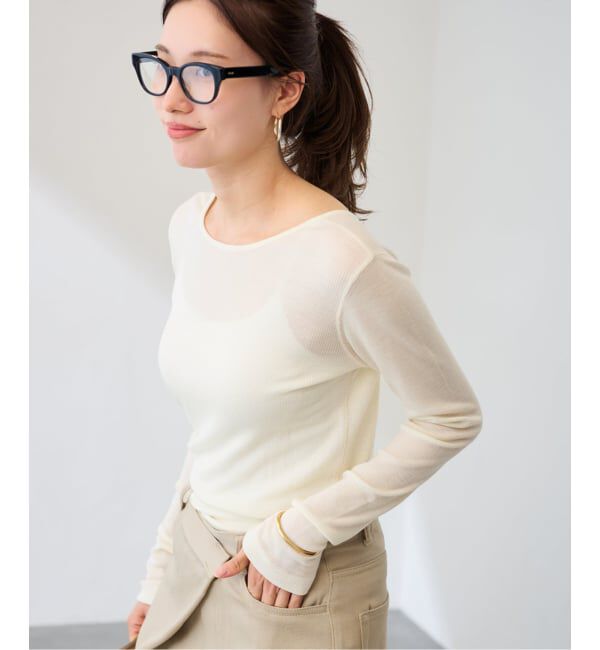 FRAMeWORK「ウールテレコ2WAYプルオーバー」|Tシャツ・カットソー|