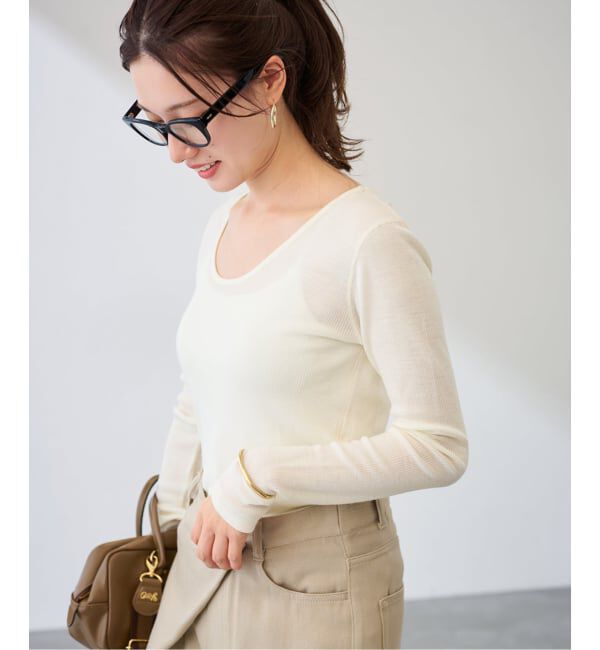 FRAMeWORK「ウールテレコ2WAYプルオーバー」|Tシャツ・カットソー|