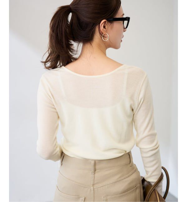 FRAMeWORK「ウールテレコ2WAYプルオーバー」|Tシャツ・カットソー|