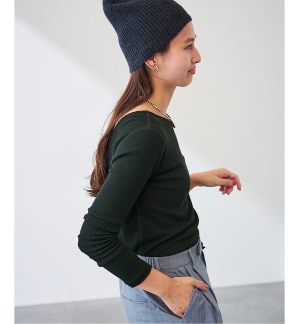 FRAMeWORK「ウールテレコ2WAYプルオーバー」|Tシャツ・カットソー|