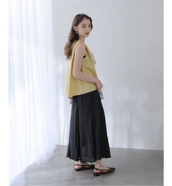  「【洗える】ツイードキーネックプルオーバー」|シャツ・ブラウス|