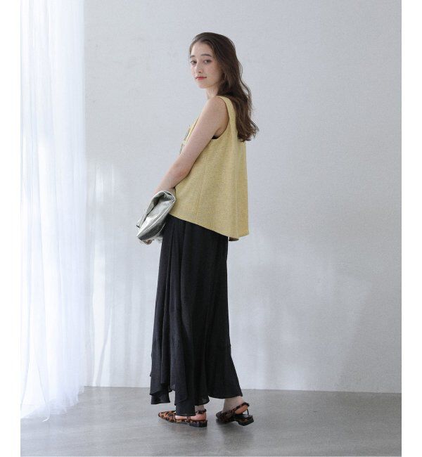  「【洗える】ツイードキーネックプルオーバー」|シャツ・ブラウス|