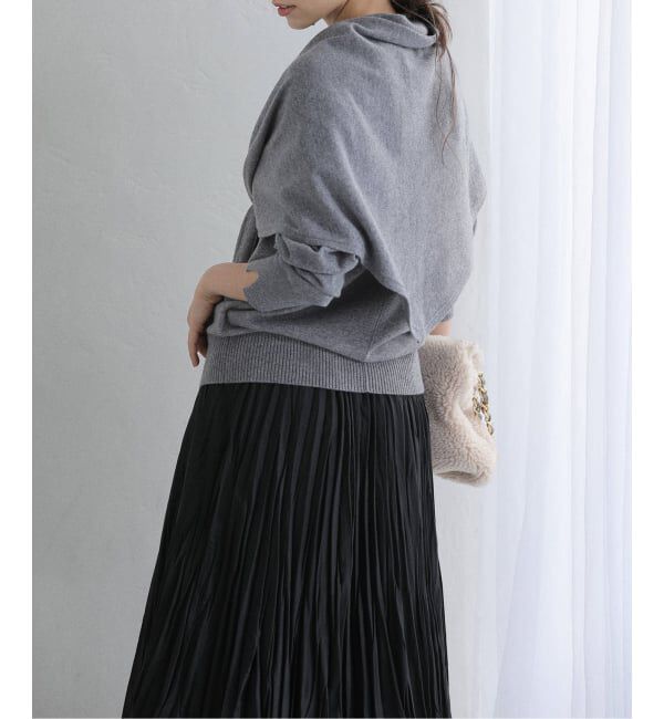  「【洗える】ファインメリノウールストールニット」|ニット・セーター|