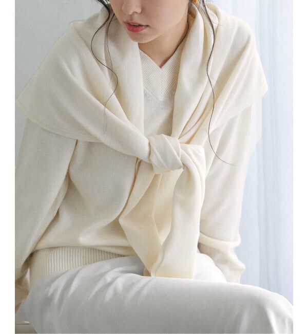  「【洗える】ファインメリノウールストールニット」|ニット・セーター|