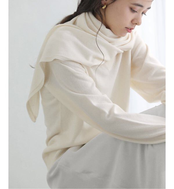  「【洗える】ファインメリノウールストールニット」|ニット・セーター|