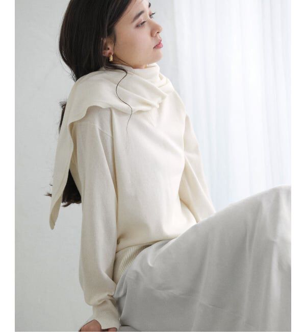  「【洗える】ファインメリノウールストールニット」|ニット・セーター|