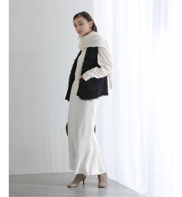  「【洗える】ファインメリノウールストールニット」|ニット・セーター|