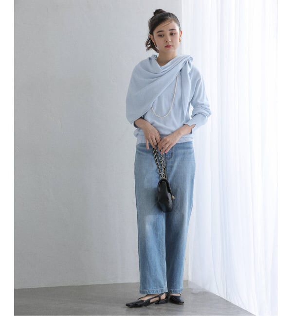  「【洗える】ファインメリノウールストールニット」|ニット・セーター|