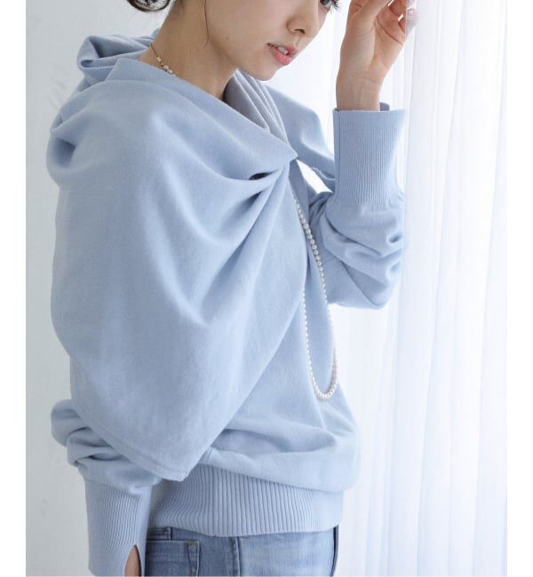  「【洗える】ファインメリノウールストールニット」|ニット・セーター|