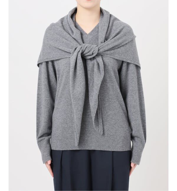  「【洗える】ファインメリノウールストールニット」|ニット・セーター|