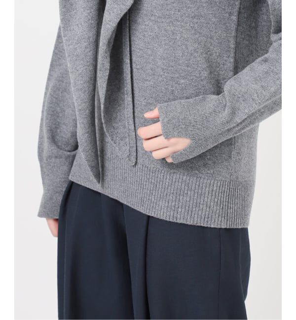  「【洗える】ファインメリノウールストールニット」|ニット・セーター|