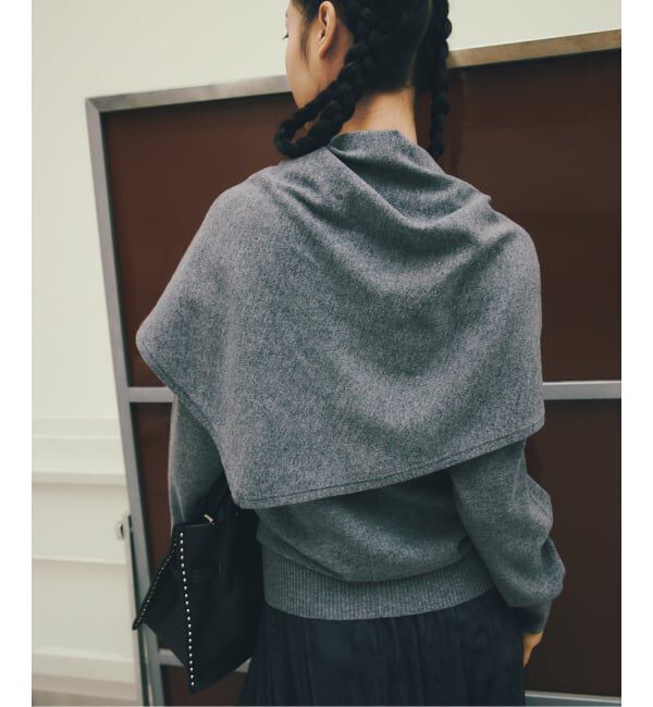  「【洗える】ファインメリノウールストールニット」|ニット・セーター|