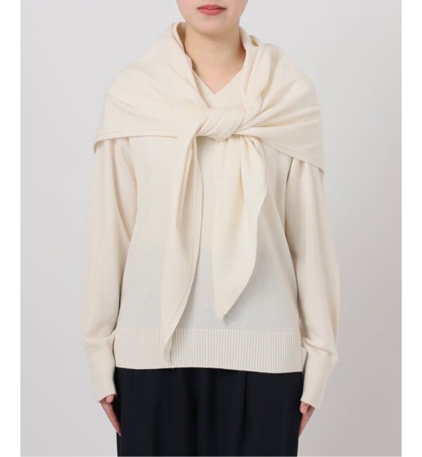  「【洗える】ファインメリノウールストールニット」|ニット・セーター|